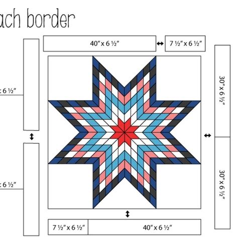 Printable Lone Star Quilt Pattern Template
